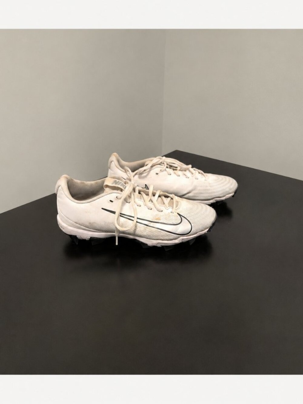 Nike Alpha Menace 3 Shark White Black Football Cleats Size 9.5
